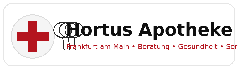 Hortus Apotheke Logo (Kreuz + Schriftzug)